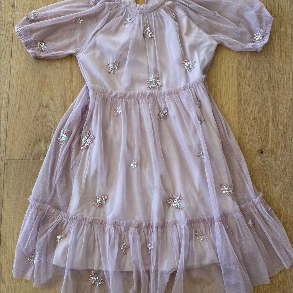 Zara Lilac Ruffled Tulle Dress